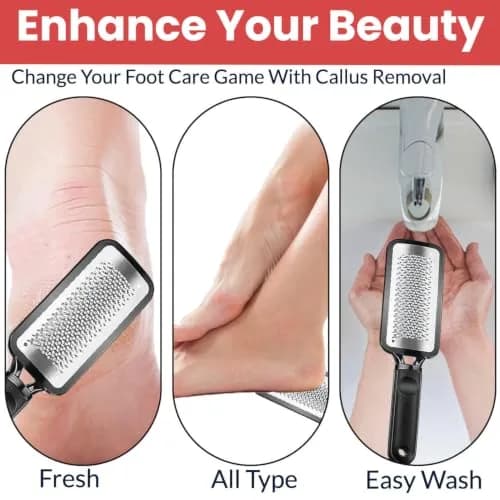 Temperia Professional Metal Foot Scrubber Tool 25.9 cm (10.2 inch) | Removes Dead Skin & Calluses thumbnail 6