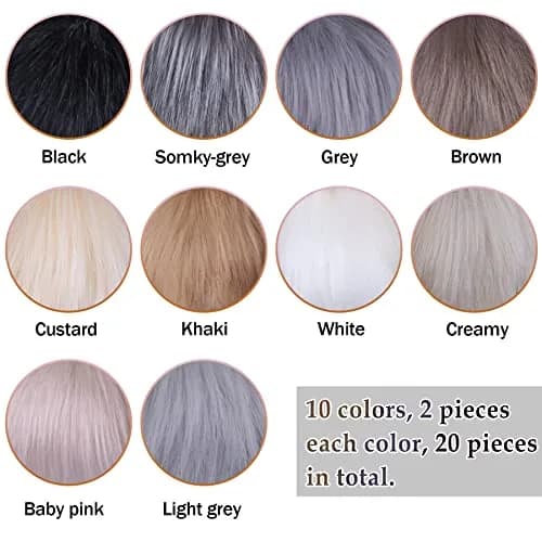 SIQUK 20 Pieces Faux Fur Pom Pom 10cm (3.94 inches) | Soft Colors for Hats, Bags, DIY thumbnail 2