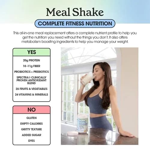 Fit & Lean Meal Replacement Shake, Coffee Crumb Cake, 16 Oz | 20g Protein, Digestive Support, Immune Boost thumbnail 2