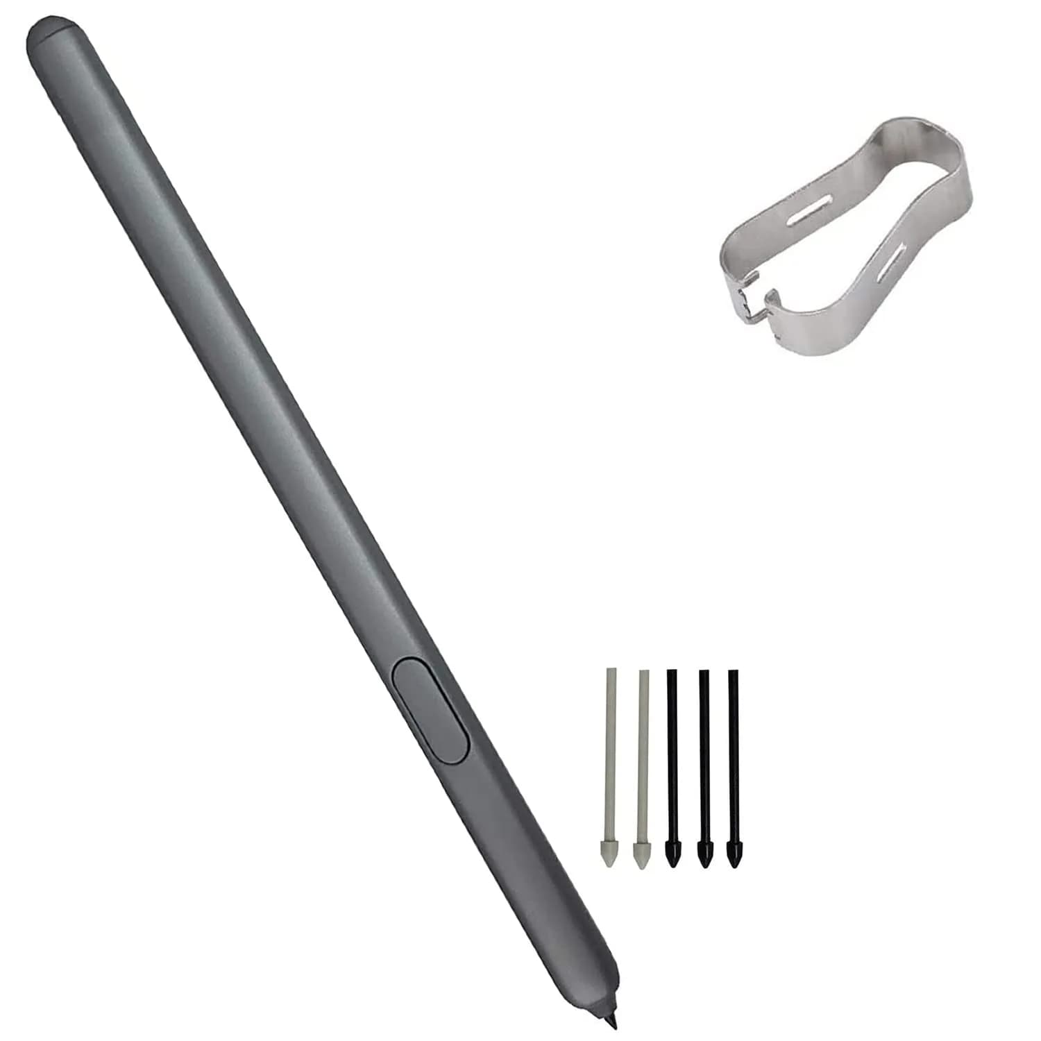 Dogxiong Stylus Pen for Samsung Galaxy Tab S6 S6 Lite S7 S8, 4096 Pressure Sensitivity, Black | Replacement S Pen with 5 Extra Tips — Black