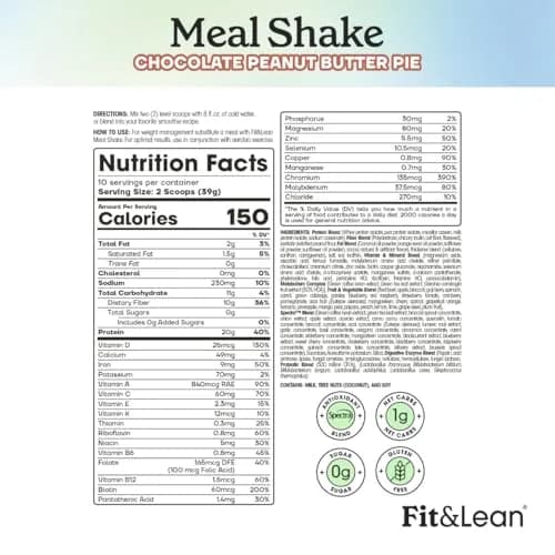 Fit & Lean Meal Shake 16oz | Complete Nutrition for Fitness & Weight Management thumbnail 3