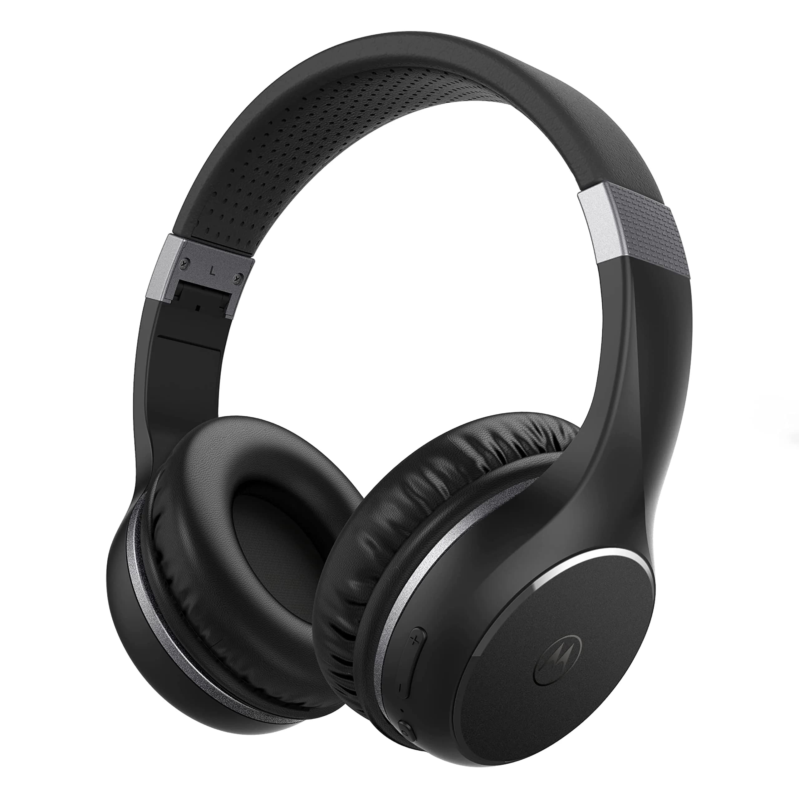 Motorola Sound Moto XT220 Bluetooth Wireless Headphones with Mic, Foldable Over-Ear, 40mm Drivers | Black — Black