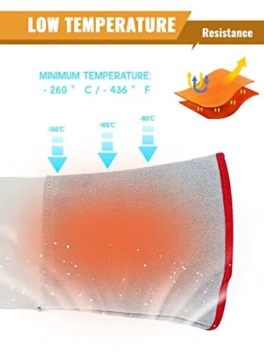 Bonvoisin Cryogenic Gloves 14.2" / 36cm Long | Liquid Nitrogen & Cold Storage Safety thumbnail 4