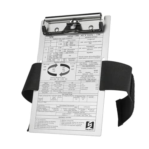 R SPIDER WIRELESS Pilot Kneeboard with Metal Clip & Pen Holder, Adjustable Strap 19.8cm x 13.5cm (7.87×5.31in) thumbnail 1
