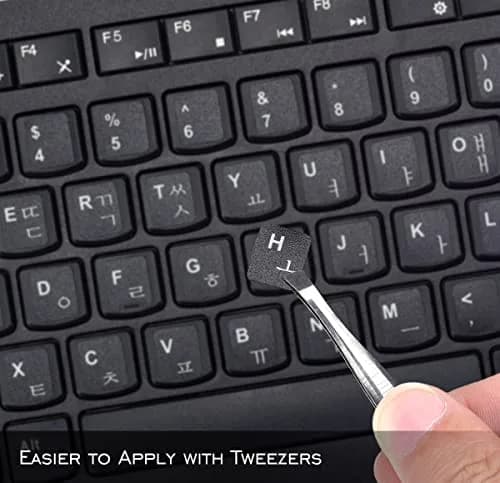 DAMMOMKO Korean Keyboard Stickers for Laptop - 2 Pack with Tweezer | Bilingual English-Korean Letter Print thumbnail 5