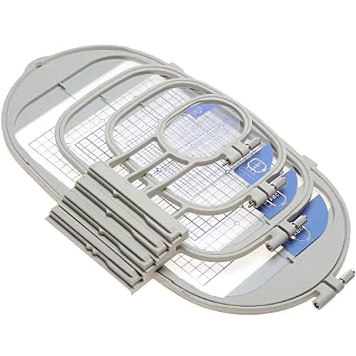 New brothread Embroidery Machine Hoop 4 in 1 Set | Compatible with Brother & Baby Lock (4-pack, 4"x4" to 6.25"x10.25") thumbnail 4