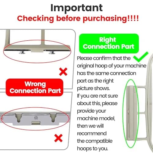 New brothread Embroidery Machine Hoop 4 in 1 Set | Compatible with Brother & Baby Lock (4-pack, 4"x4" to 6.25"x10.25") thumbnail 3