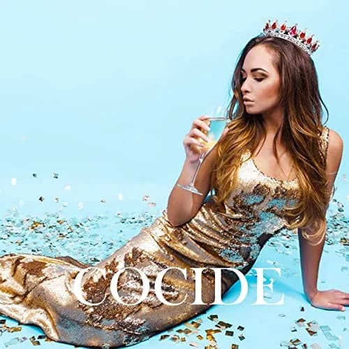 COCIDE Gold Crown for Women Red Crystal Wedding Tiara and Crowns | Elegant Queen Crown for Special Occasions thumbnail 2