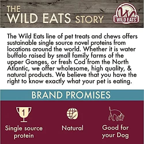 Wild Eats Water Buffalo Prime Bone Assortment Dog Chews 15 Pack | Grain Free, Single-Source Protein, Natural Texture thumbnail 5