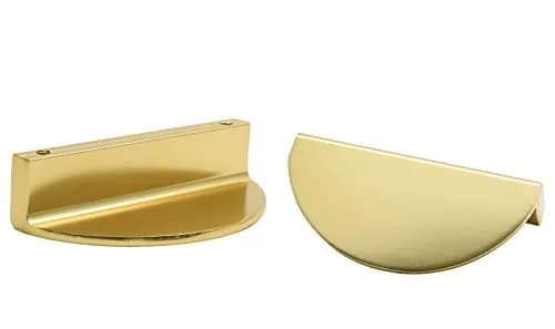 Jiozermi Half Moon Cabinet Pulls Gold 78mm (3 inch) | Modern Aluminum Alloy Hardware thumbnail 4