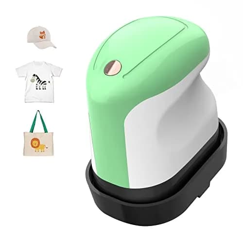 YLSCI Mini Heat Press Machine for Crafts, T Shirts, Shoes, Hats, and Small Vinyl Projects (Green) | Compact Heat Transfer Tool thumbnail 1