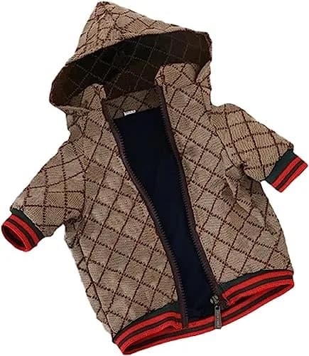 HQREA Dog Hoodie Luxury Winter Small Dog Jacket Clothes Classic Designer French Bulldog Teddy Pug XXL | Fashionable & Warm thumbnail 5