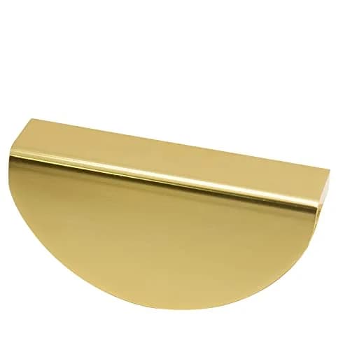 Jiozermi Half Moon Cabinet Pulls, 2-1/2 Inch Hole Center, Gold, 4 Packs | Modern Aluminum Alloy Hardware thumbnail 5