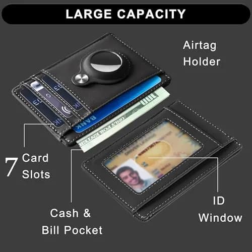 Hawanik Slim Front Pocket Wallet for Men | RFID Protected, Minimalist Card Holder (3.3" x 4.1") thumbnail 3