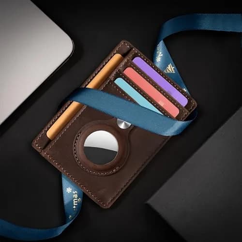 Hawanik Slim Minimalist Front Pocket RFID Wallet 8.3cm x 10.4cm | Compact Leather Card Holder with Cash Pocket thumbnail 9