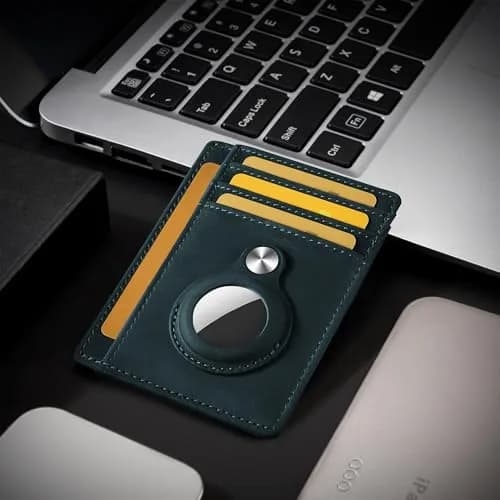 Hawanik Slim Minimalist Front Pocket Air Tag Wallet Thin Card Holder Wallet | RFID Protected, Genuine Leather, Compact for Men thumbnail 8