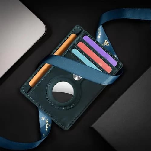 Hawanik Slim Minimalist Front Pocket Air Tag Wallet Thin Card Holder Wallet | RFID Protected, Genuine Leather, Compact for Men thumbnail 9
