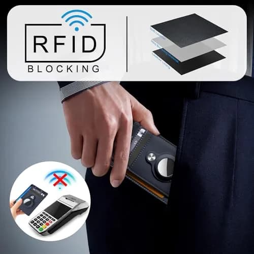 Hawanik Slim Minimalist Front Pocket Air Tag Wallet Thin Card Holder Wallet thumbnail 4