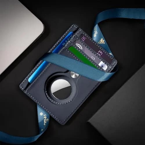 Hawanik Slim Minimalist Front Pocket Air Tag Wallet Thin Card Holder Wallet thumbnail 9