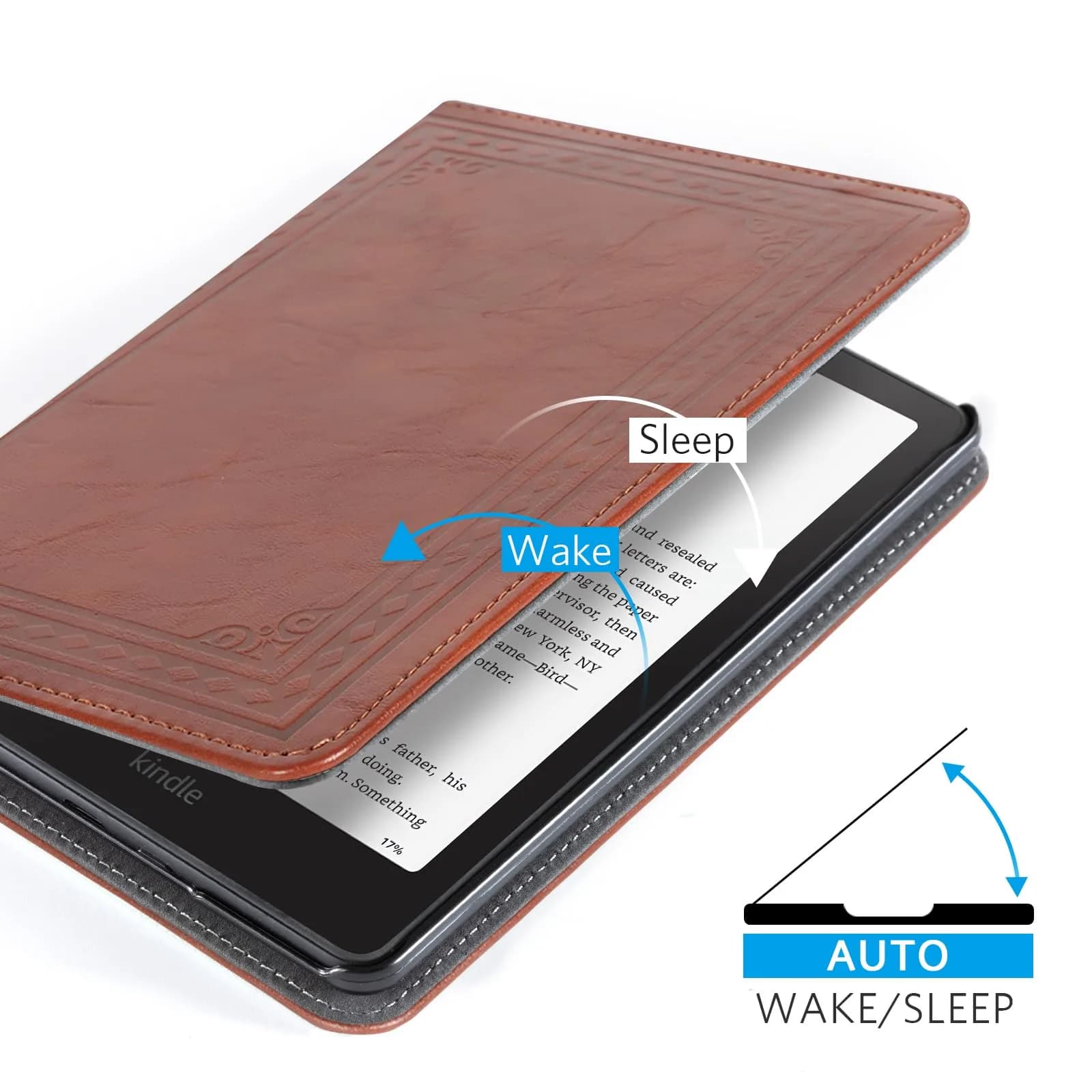 CoBak Case with Stand for Kindle Paperwhite 12th Gen 2024 Released (7") & Colorsoft Signature Edition | Vintage PU Leather Folio with Auto Sleep Wake thumbnail 6