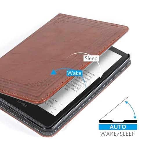 CoBak Case with Stand for Kindle Paperwhite 12th Gen 2024 Released (7") & Colorsoft Signature Edition | Vintage PU Leather Folio with Auto Sleep Wake thumbnail 6