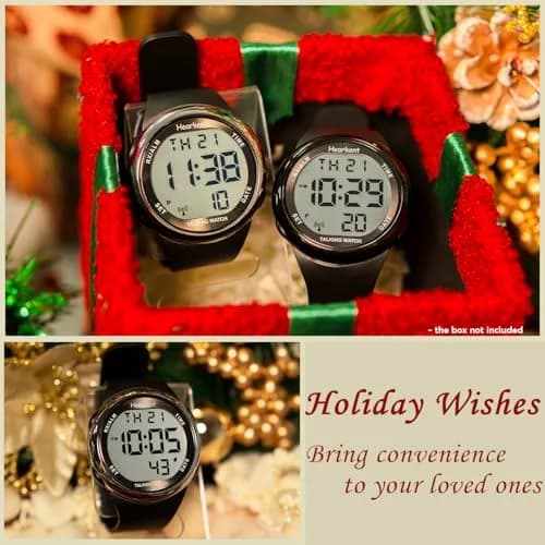 Hearkent Atomic Talking Watch Sets Itself for Visually Impaired or Seniors LCD Big Number Easy-to-Read Talking Watch for Elderly (Silver) | Self-Adjusting Atomic Time thumbnail 5