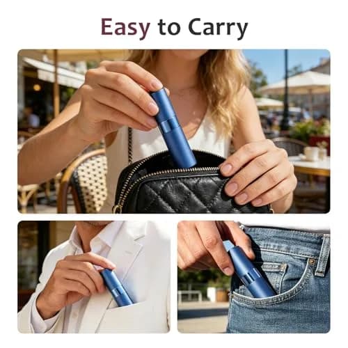 LISAPACK Refillable Perfume Atomizer Spray Bottle 8ml (0.27 Fl Oz) | Twist-Up Leak-Proof Design for Travel thumbnail 5