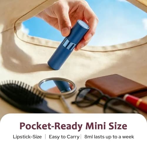 LISAPACK Refillable Perfume Atomizer Spray Bottle 8ml (0.27 Fl Oz) | Twist-Up Leak-Proof Design for Travel thumbnail 6