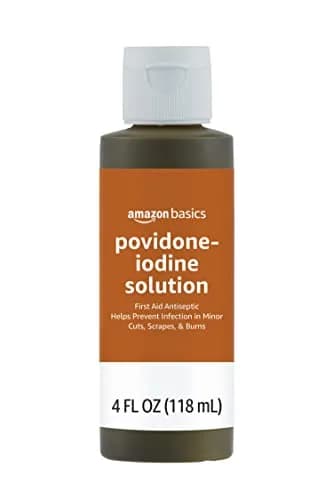 Amazon Basics First Aid Antiseptic Solution 118ml (4 fl oz) | 10% Povidone Iodine thumbnail 1