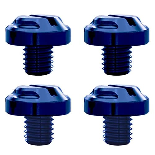 AVERZELLA Blue Motorcycle Mirror Hole Plugs M8x1.25 (4-Pack, Regular & Reverse Threads) thumbnail 1