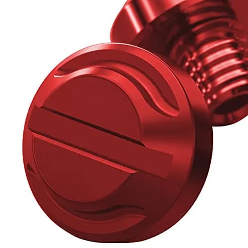 AVERZELLA Red M10 Motorcycle Mirror Hole Plugs 4pcs (2 Regular + 2 Reverse) | CNC Aluminum Anodized Finish thumbnail 7