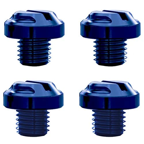 AVERZELLA 4pcs Motorcycle Mirror Hole Plugs M10x1.25 Blue | Protects Handlebar Threads thumbnail 1