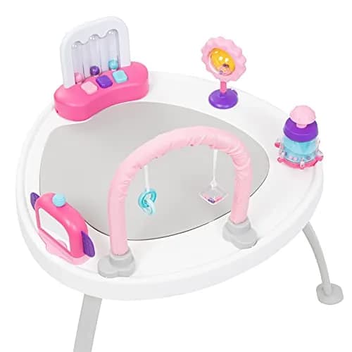 Smart Steps® 3-in-1 Bounce N' Play Activity Center Plus with STEM Learning Toys, Princess Pink | Converts from Activity Center to Flat Table, Supports Baby Development thumbnail 8