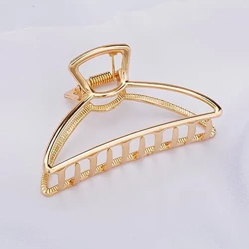 Mehayi 3 PCS Large Gold Metal Hair Claw Clips for Women Girls | Strong Hold for Thick & Thin Hair thumbnail 8