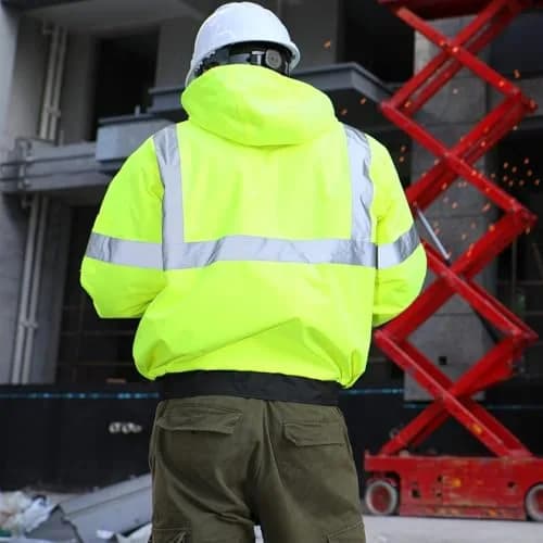 sesafety Reflective Jacket for Men, High Visibility Waterproof Bomber, Class 3 | Safety & Construction Gear thumbnail 2