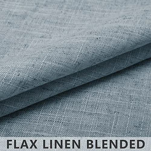 Mrs.Naturall Linen Textured Curtains 52"W x 54"L | Light Filtering Privacy (120 chars) thumbnail 4