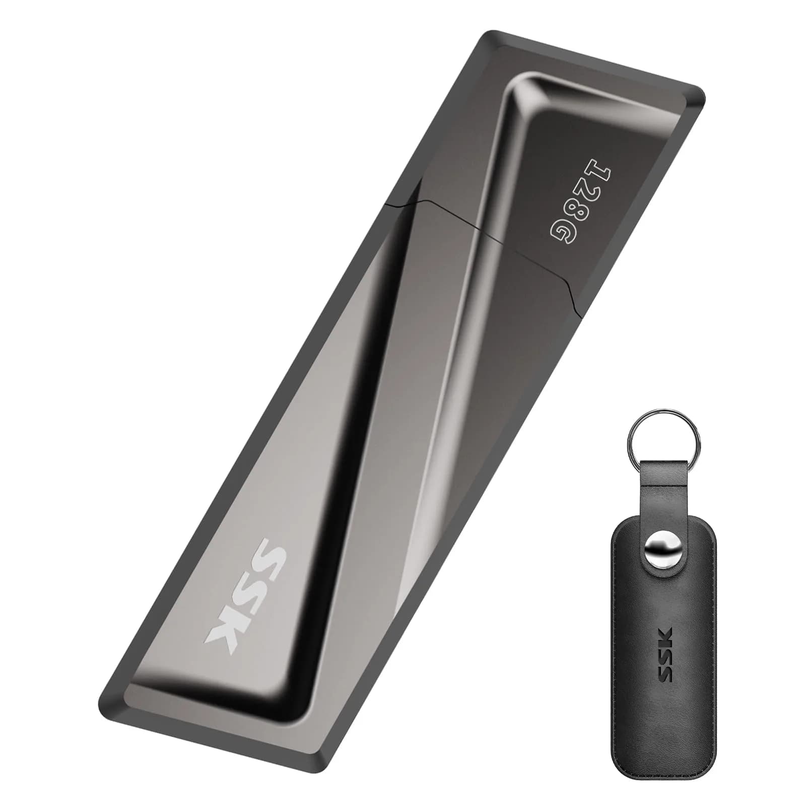 SSK 128GB USB Flash Drive up to 550MB/s USB 3.2 Gen2 | Fast Transfer & Durable Zinc Alloy Shell — 128 GB