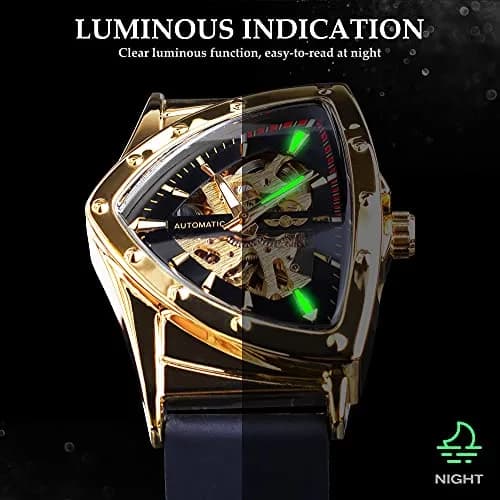 FORSINING Winner Transparent Man Mechanical Watch 43mm Skeleton Dial Triangle | Automatic Self-Winding thumbnail 4
