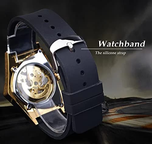 FORSINING Winner Transparent Man Mechanical Watch 43mm Skeleton Dial Triangle | Automatic Self-Winding thumbnail 5