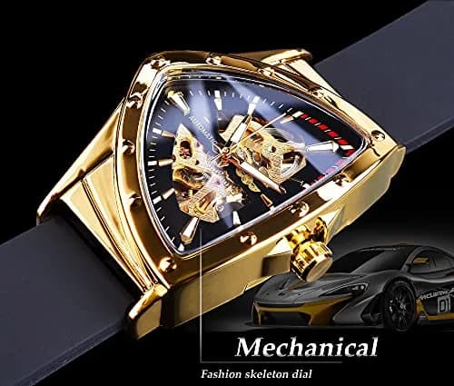 FORSINING Winner Transparent Man Mechanical Watch 43mm Skeleton Dial Triangle | Automatic Self-Winding thumbnail 9
