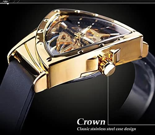 FORSINING Winner Transparent Man Mechanical Watch 43mm Skeleton Dial Triangle | Automatic Self-Winding thumbnail 3