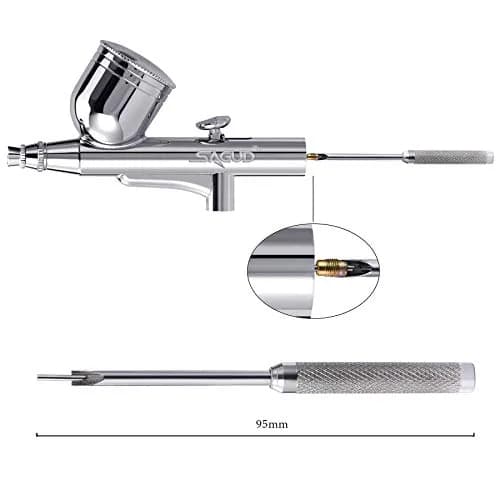 SAGUD 19 Piece Airbrush Cleaning Kit with Glass Pot & Tools | 10cm x 10cm x 10cm thumbnail 6