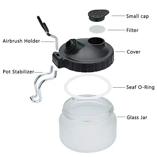 SAGUD 19 Piece Airbrush Cleaning Kit with Glass Pot & Tools | 10cm x 10cm x 10cm thumbnail 3