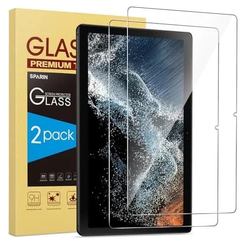 SPARIN 2 Pack Tempered Glass Screen Protector for Samsung Galaxy Tab A8 10.5 inch | 9H Hardness, 99.99% Clarity thumbnail 1