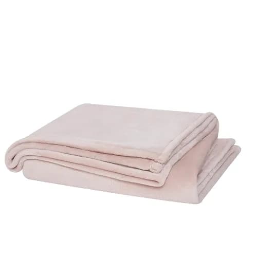 CANNON Solid Plush Ivory Polyester Blanket King/California King | 280 GSM Microfiber thumbnail 2