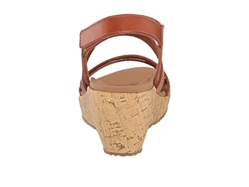 Skechers Women's Cali BEVERLEE - DELICATE GLOW, Luggage, 5.5 M | Stylish vegan wedge sandals with 2.25-inch heel thumbnail 5