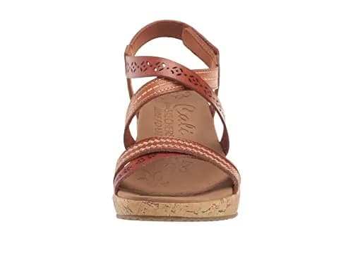 Skechers Women's Cali Beverlee Delicate Glow Wedge Sandals - Luggage, 2.25-inch Heel, 11 M (US) thumbnail 6