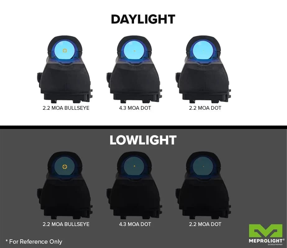 Meprolight MEPRO MOR Multi-Purpose Reflex Electro Optic Red Dot 2.2 MOA Bullseye | All-Weather, Day/Night Operation thumbnail 7