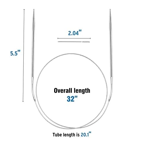 Coowayze Circular Knitting Needles Set, Stainless Steel 32 Inch (80 cm) | 11 Sizes 1.5-5mm Magic Loop thumbnail 2