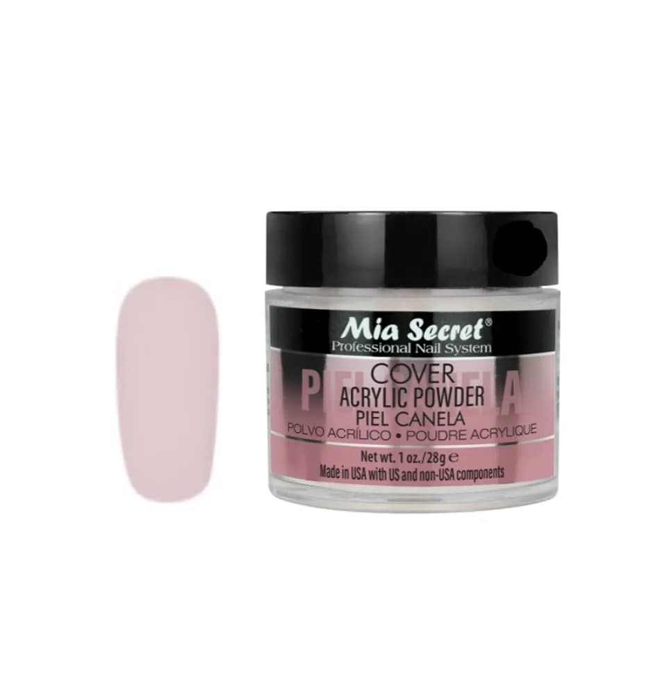 Mia Secret Cover Piel Canela Acrylic Powder 29.57ml (1 oz) | Non-Yellowing Salon Quality